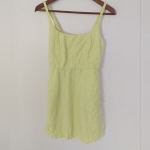 Old Navy Sleeveless Linen Blend Mini Dress Lime Size Small